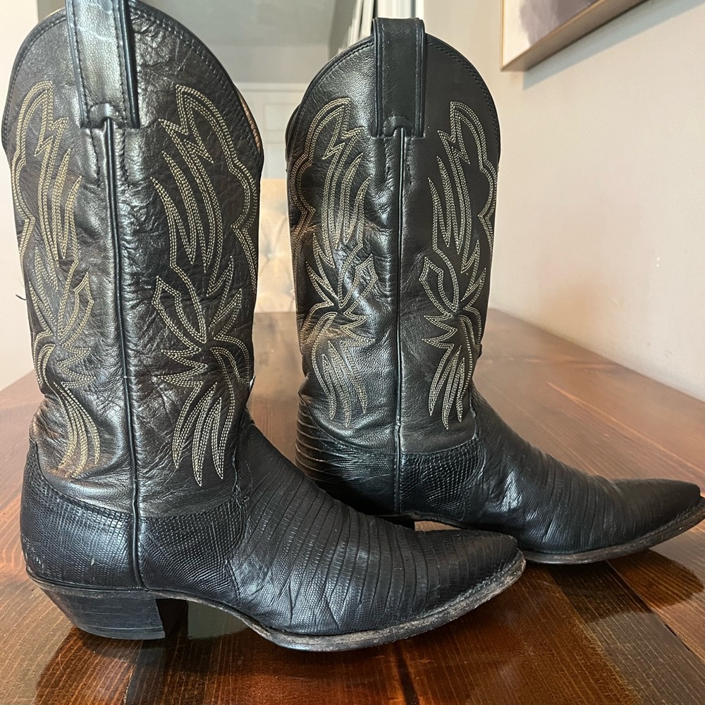 Vintage Justin Exotic Lizard Leather Boots